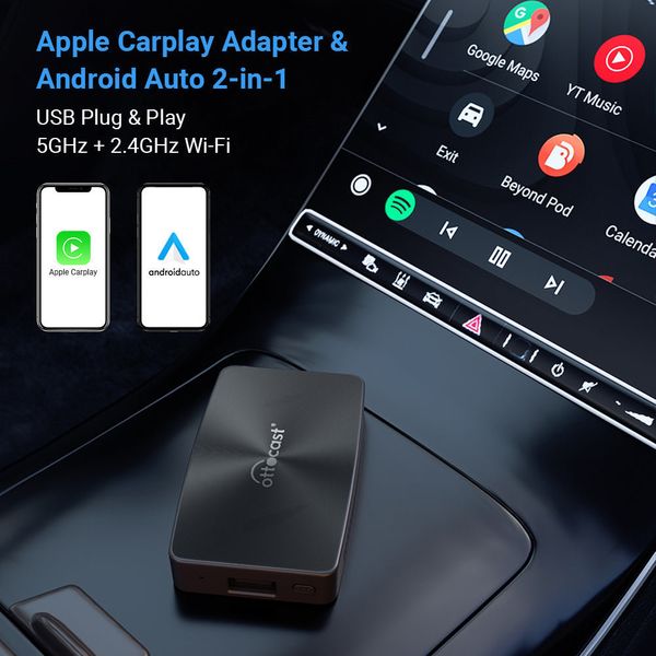 Бездротовий адаптер Ottocast U2 X PRO 2в1 Wireless Apple CarPlay та Android Auto, 5G WiFi Adapter 1133354 фото