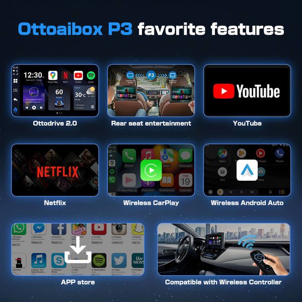 Адаптер Ottocast OttoAibox P3 CarPlay AI Box 1298461 фото