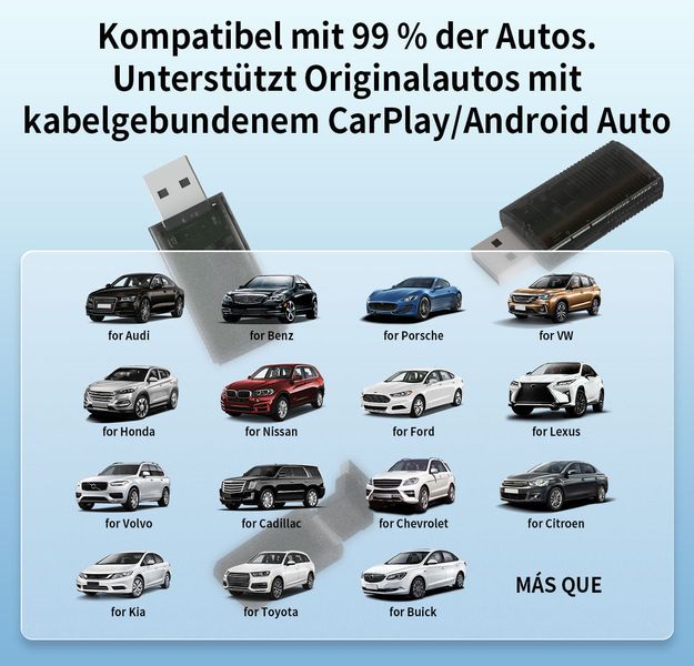 Беспроводной адаптер Ottocast Mini 2в1 Wireless Apple CarPlay и Android Auto Adapter 1342440 фото